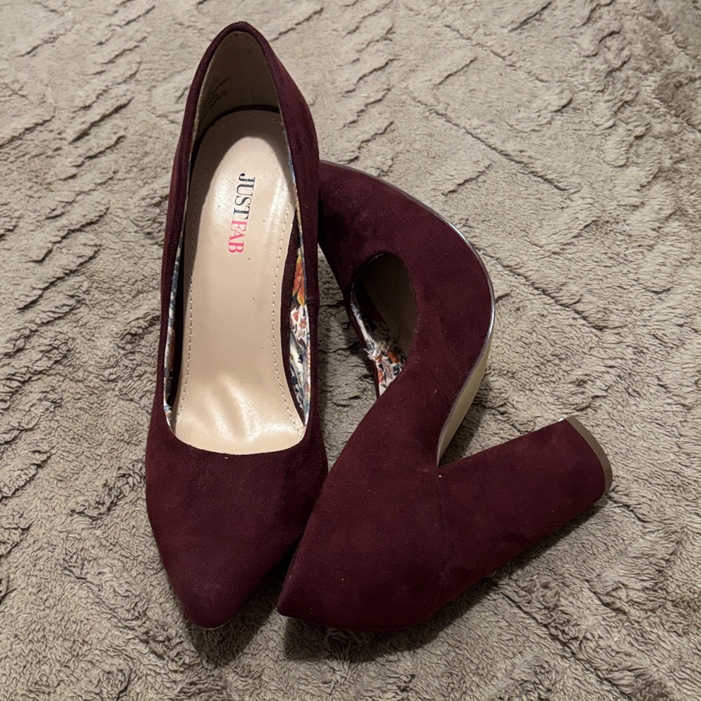 JustFab Deep Burgundy Heels
